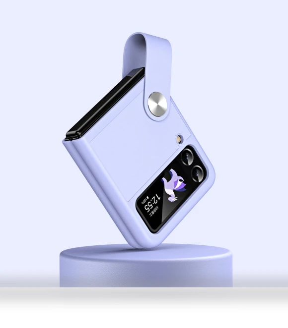 PU Leather+PC Phone Case with Finger Strap Holder and Kickstand — Flip Cases, Smartwatch 2025
