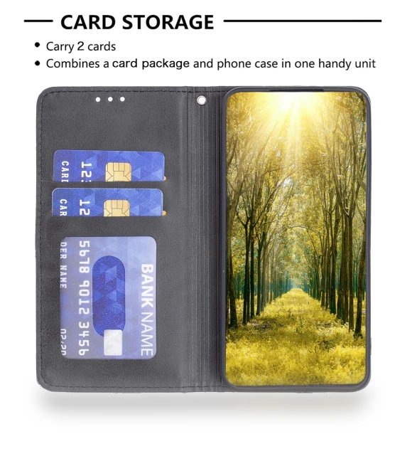 PU Leather Rhombus Phone Cover with Card Slots — Basic Cases, Smartwatch 2025