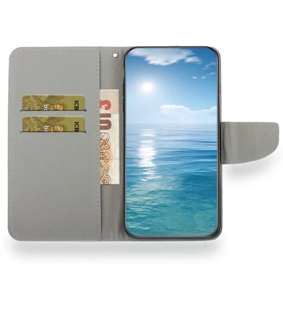 PU Leather Stand Pattern Phone Case with Wallet — Phone Accessories, Smartwatch 2025