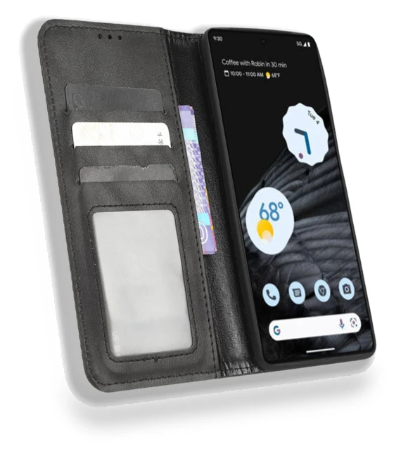 Retro Imprint Pattern Magnetic Auto Closing Phone Case — Flip Cases, Smartwatch 2025