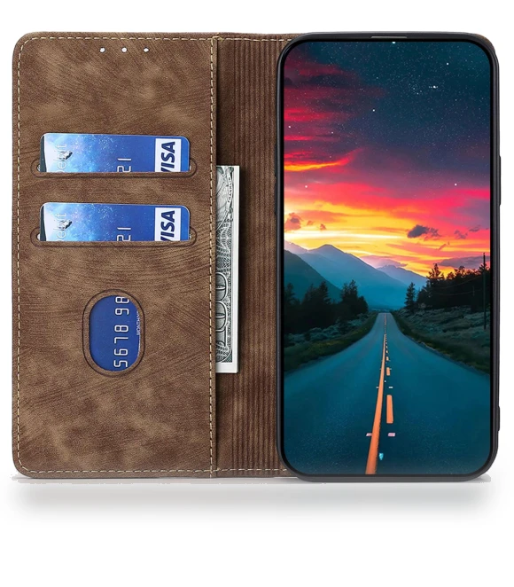 RFID Blocking PU Leather Wallet Stand Phone Cover — Flip Cases, Smartwatch 2025