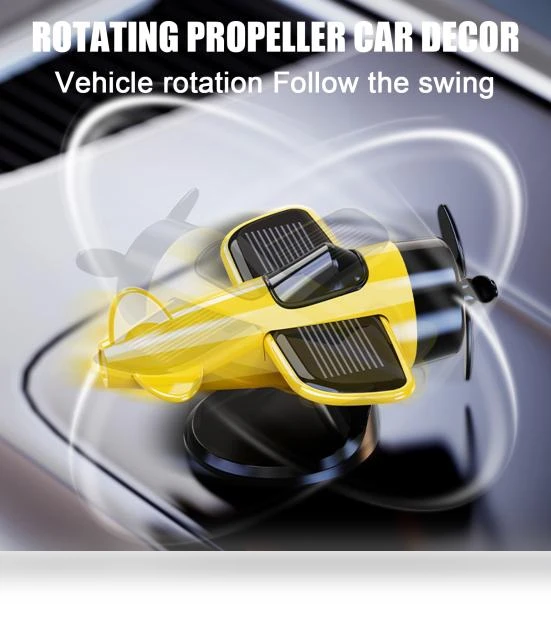 Solar-Powered Airplane Car Decor — Car Essentials, Talos My Car