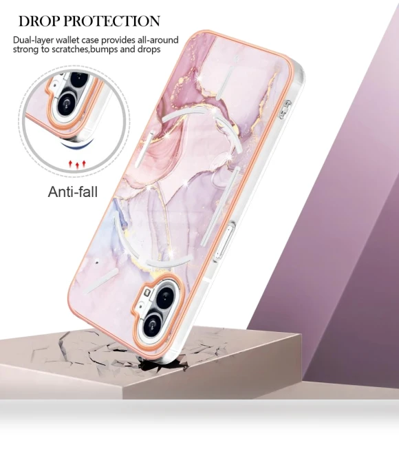 TPU Case with IMD Marble Pattern Electroplated Back Cover — Basic Cases, Smartwatch 2025