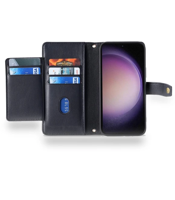 Wallet Case Shockproof Leather Phone Cover with 2 Straps — Basic Cases, Smartwatch 2025