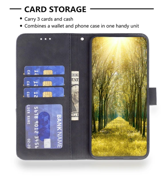 Wallet Stand Geometry Imprinted Leather Cover — Phone Accessories, Smartwatch 2025