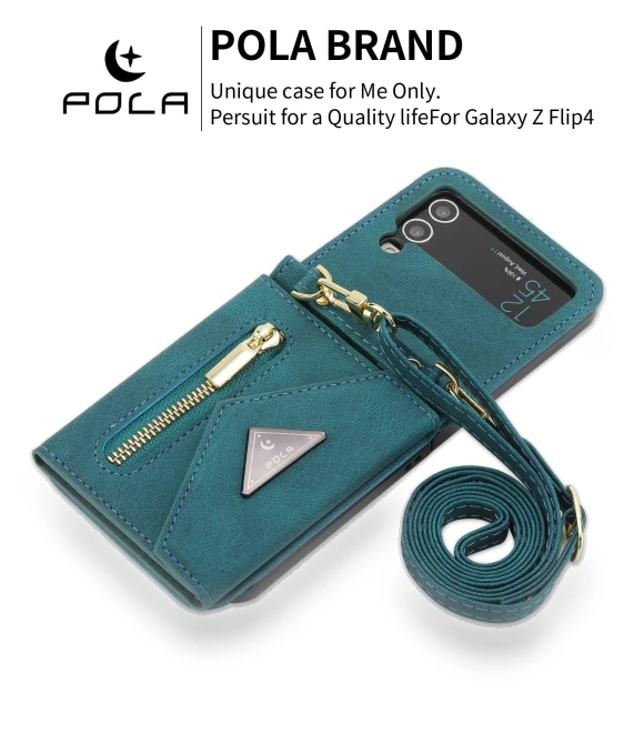 Zipper Pocket Kickstand Phone Cover with Shoulder Strap — Flip Cases, Smartwatch 2025