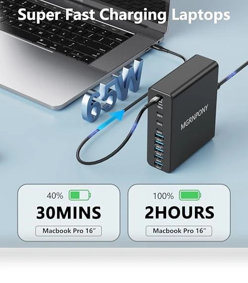 10-Port USB C Charging Station — Chargers, MGRNPONY