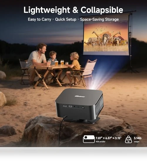 4K Outdoor Projector with WiFi and Bluetooth — Home Theater Projectors, iSinbox