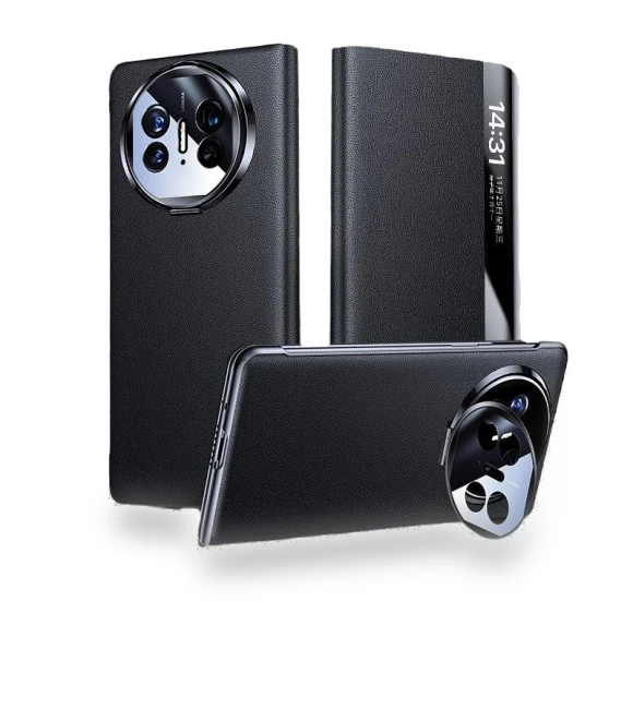 Leather Mobile Phone Case with Lens Bracket — Phone Accessories, Huawei