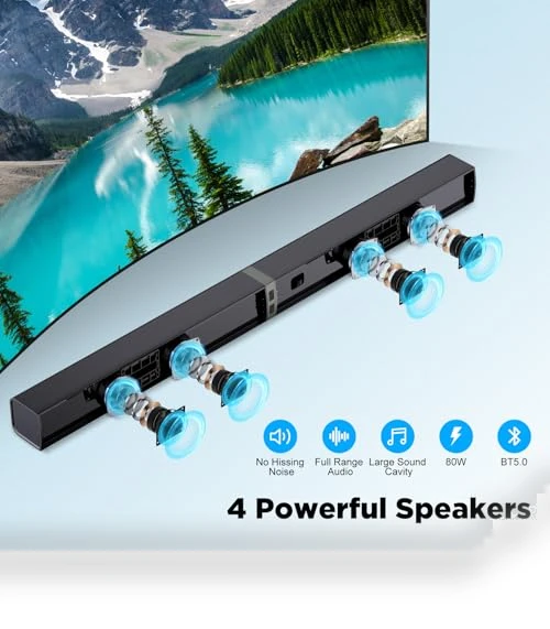 Sound Bar for Smart TV — Home Entertainment Systems, MZEIBO