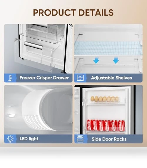 7.1 Cu.Ft Refrigerator with Bottom Freezer — Mini Fridges, Upstreman