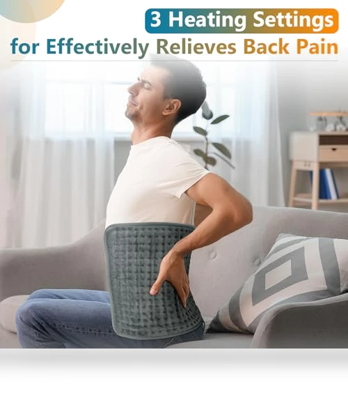 Heating Pad for Back Pain & Cramps Relief — Thermal Comfort Solutions, Comfytemp