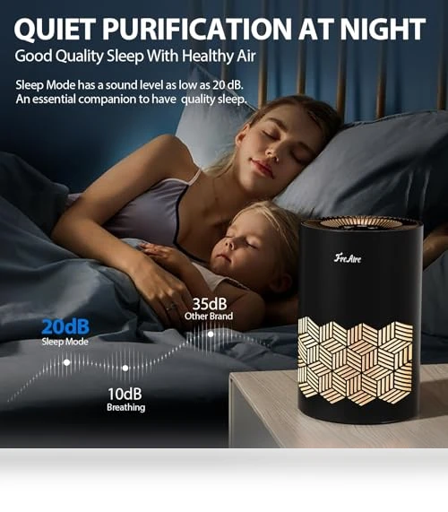 HEPA Air Purifier with RGB Lights — Activated Carbon Air Purifiers, FreAire