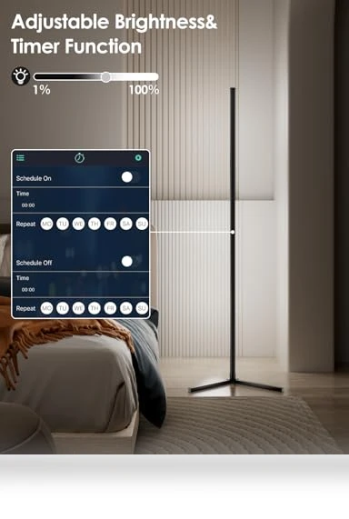 RGB Corner Floor Lamp — Standing Lights, JarryStart