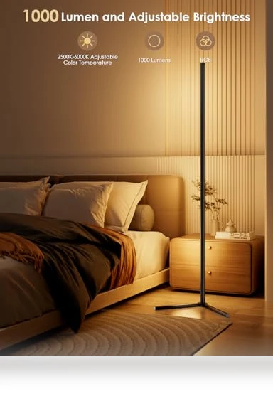 RGB Corner Floor Lamp — Standing Lights, JarryStart