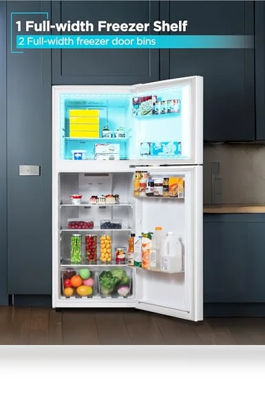 Top Mount Refrigerator with Freezer — Mini Fridges, BLACK+DECKER