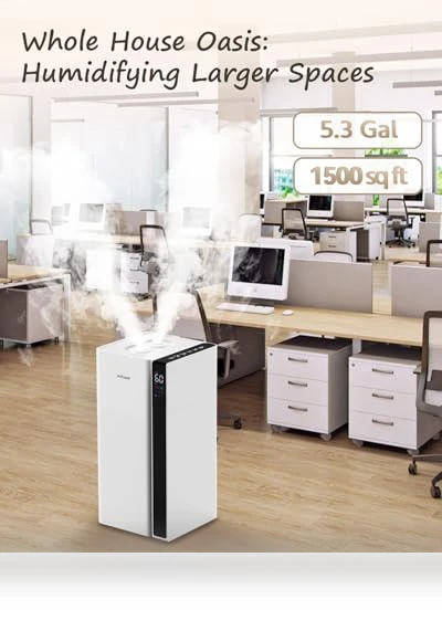 Large Room Humidifier with Dual Mist Nozzles — Air Moisturizers, mifasol