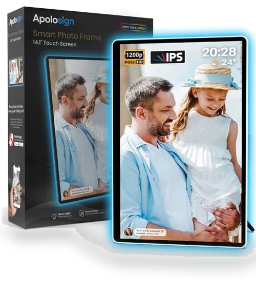 Neon Light Digital Picture Frame — Digital Frames, Apolosign
