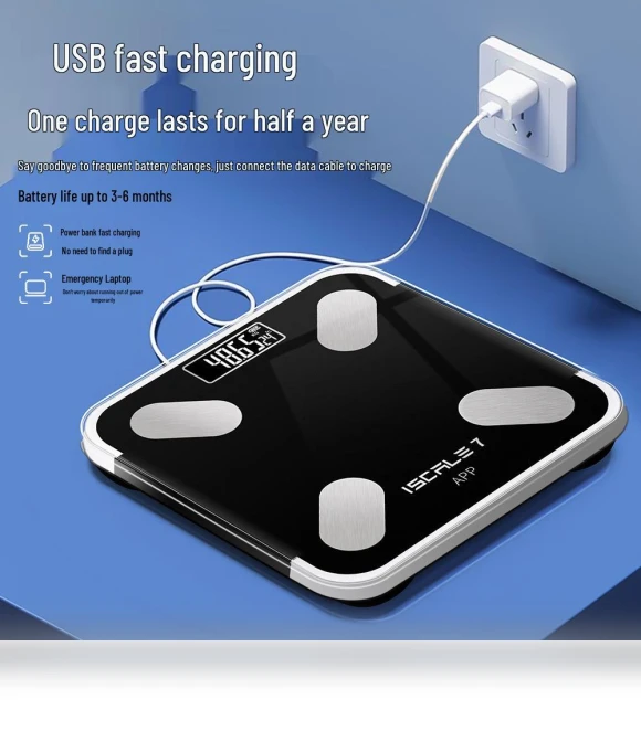 Rechargeable Smart Bluetooth Body Fat Scale — Body Composition Analysis, Deals Supermarket
