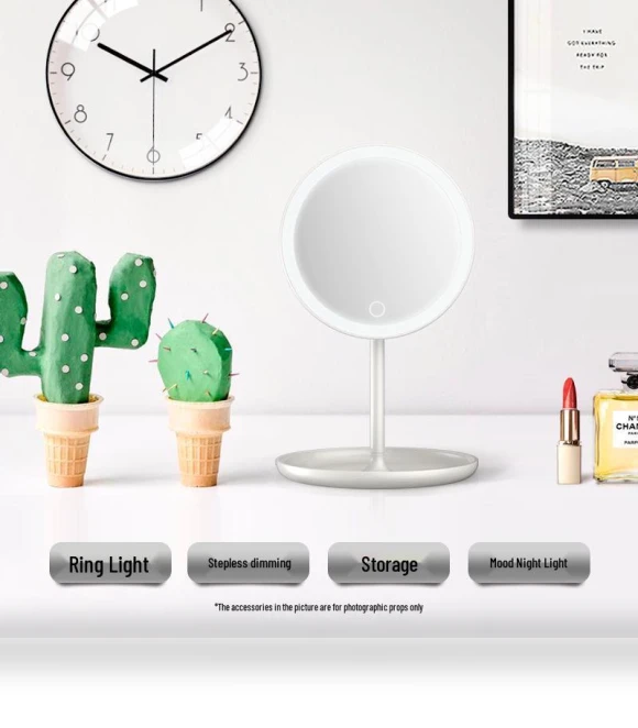 Smart LED Makeup Mirror — Compact & Travel, ElectroCN
