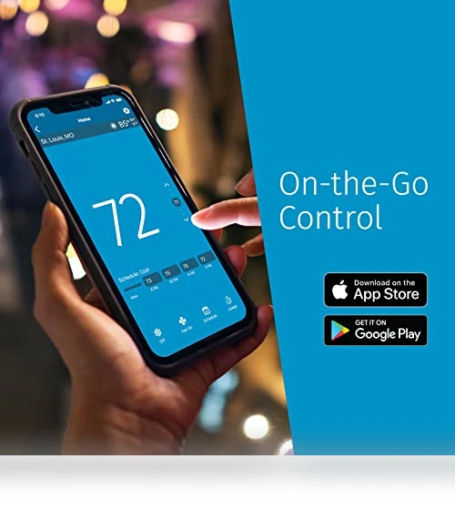 Smart Thermostat with Touchscreen Color Display — HVAC Controls, Emerson