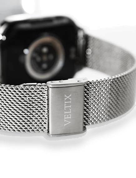 Smartwatch with Mesh Metal Strap and Silicone Band — Smartwatches, VELTIX