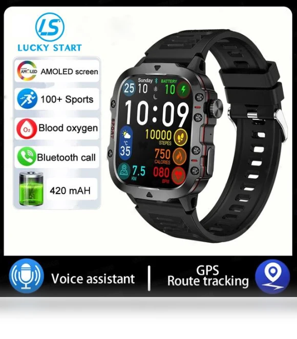 1.96-inch Screen Smart Watch — Smartwatches, Lucky Start