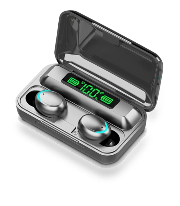 Bluetooth Headset with LED Backlight and Touch Display — Audio Gear, QUEED