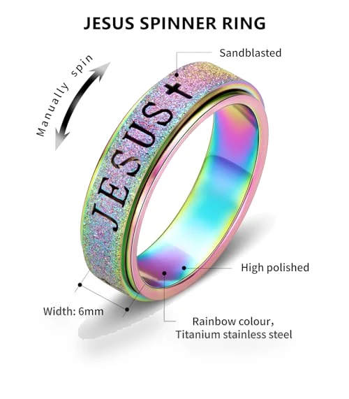 Fidget Spinner Anxiety Ring — Stress Relievers, Afftiny Jewelry