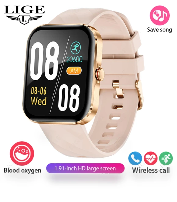 Men's Smart Watch with Bluetooth Call and Health Monitoring — Smartwatches, LIGE