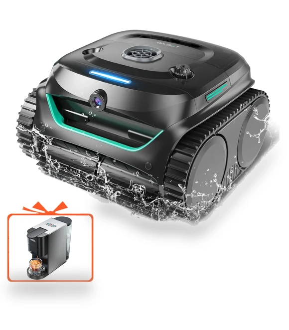 Vision Cordless Pool Robot Vacuum + Coffee Machine Bundle — Smart Cleaning Robots, WYBOT