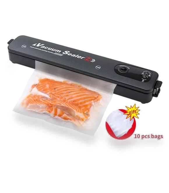 Automatic Vacuum Food Sealer with 10 Vacuum Bags — Vacuum Bags, Factory Discount Outlet