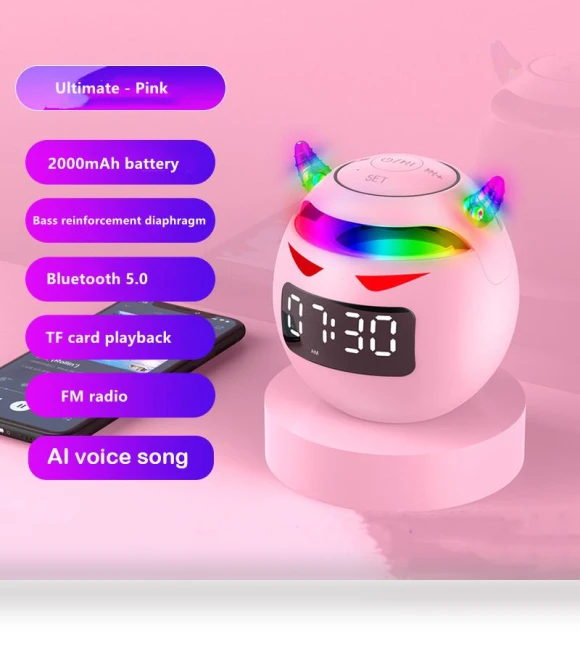 Portable Cute Little Devil AI Smart Bluetooth Speaker — Portable Sound Systems, Factory Discount Outlet