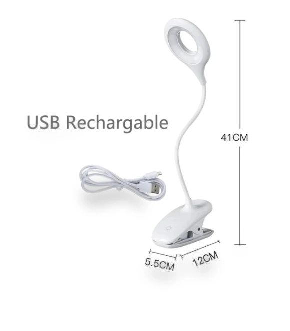 Rechargeable Reading Lamp with Clip — Reading Lights, Binchi Lighting Appliances