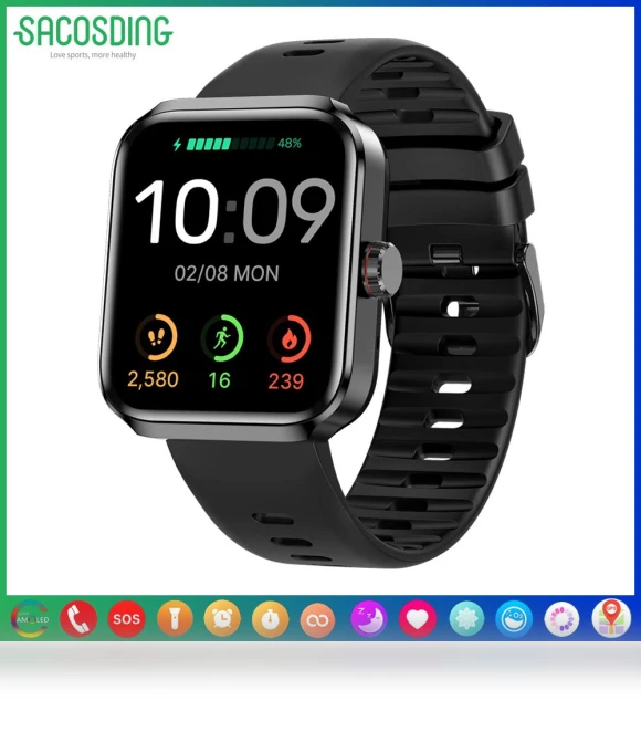 Smart Watch with 1.78 Inch Amoled Display — Smartwatches, SACOSDING