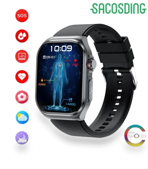 Smart Watch with NFC ECG HRV Health Monitoring — Smartwatches, SACOSDING