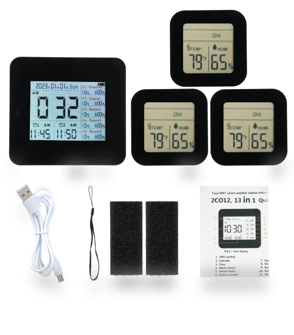 Digital Hygrometer with 5 Remote Sensors — Hygrometers, TOMTOP JMS