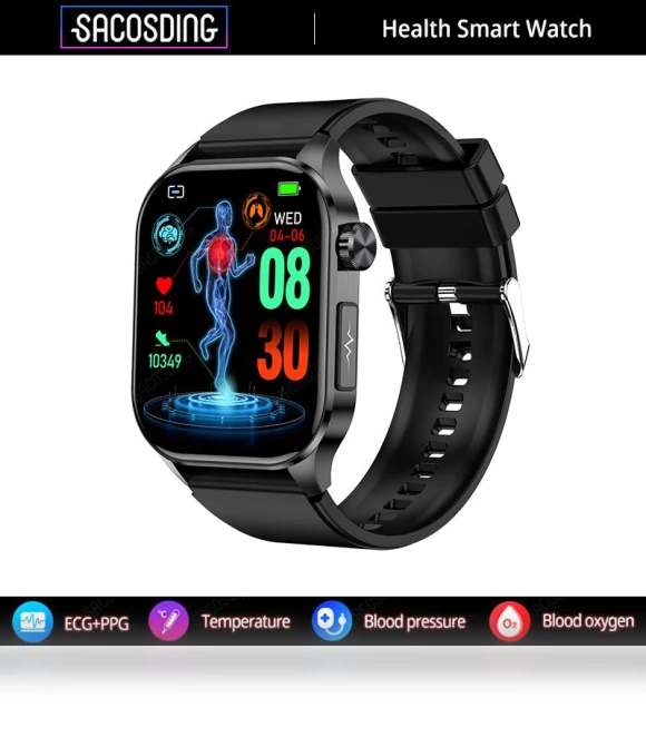ECG Smartwatch with SOS Bluetooth Call — Smartwatches, SACOSDING