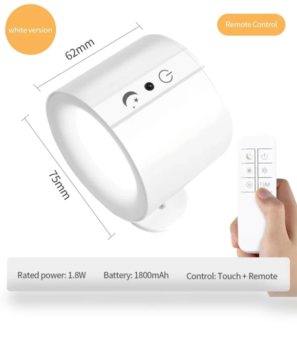 LED Wall Light with Touch Control and Remote — Night Lights, Binchi Lighting Appliances