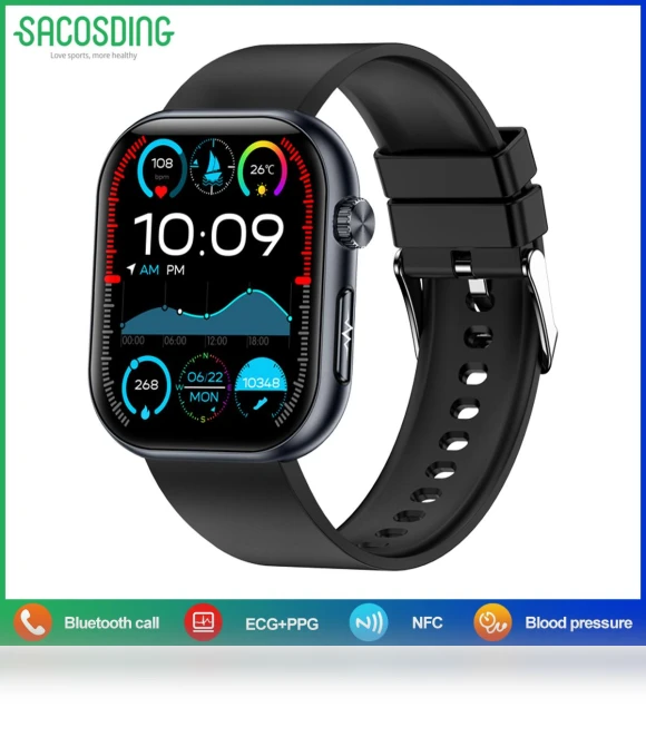 NFC Smart Watch with Amoled Display — Smartwatches, SACOSDING