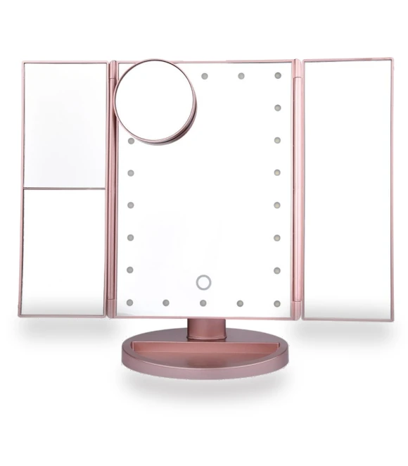 Portable 3-Fold LED Lamp with Touch Dimming — Compact & Travel, Dear Makeup