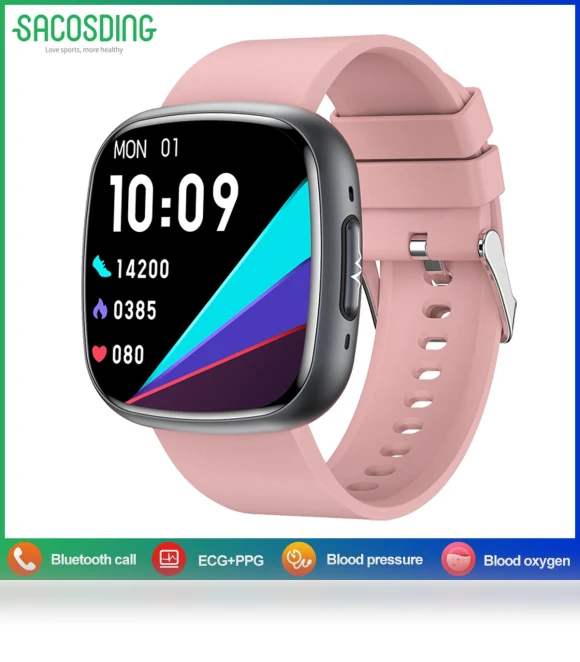 Smart Watch with ECG Heart Health Analysis — Smartwatches, SACOSDING