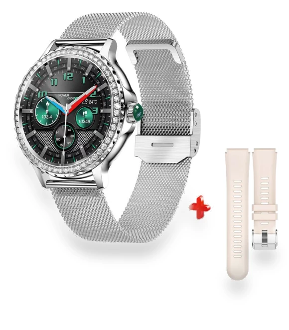 Women's Smart Watch with Diamond Bracelet — Smartwatches, ESTG