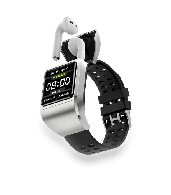 2-in-1 Smart Watch with TWS Bluetooth Headset — Wearable Accessories, Tiktop2