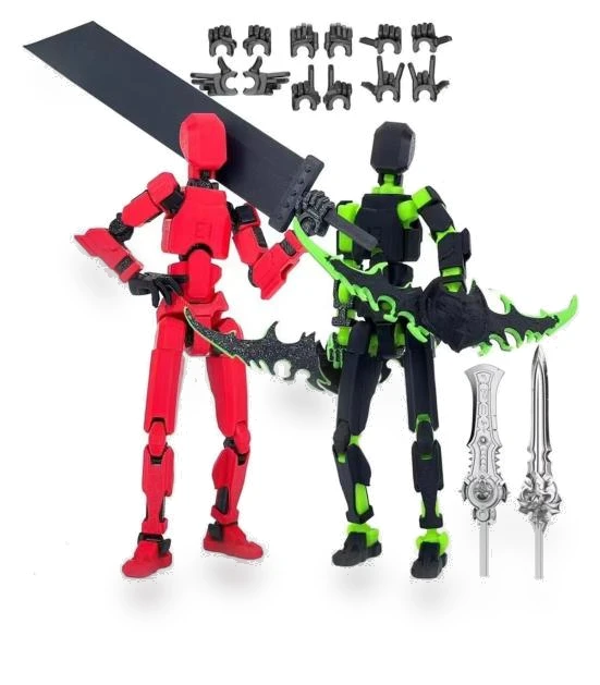 3D Printed Robot Figure with Accessories — Dolls & Figures, DODO Beauty