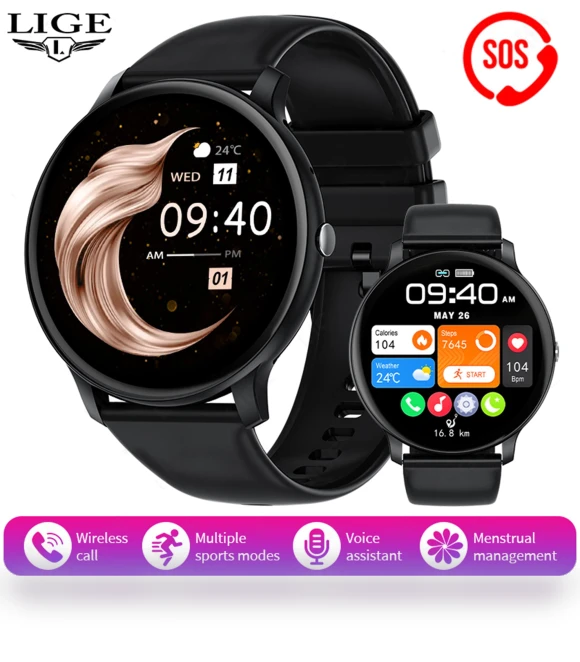 Bluetooth Smart Watch with Voice Assistant — Smartwatches, LIGE