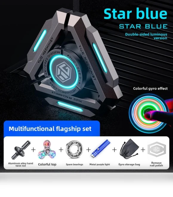 Smart Black Technology Fidget Spinner — Stress Relievers, Toys-Glory Fourall