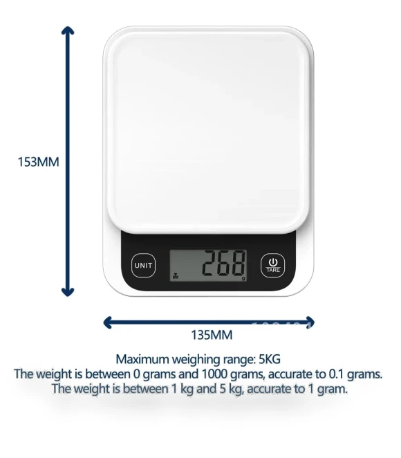 Smart Kitchen Food Scale — Weight Management Tools, DC-HOME Textile