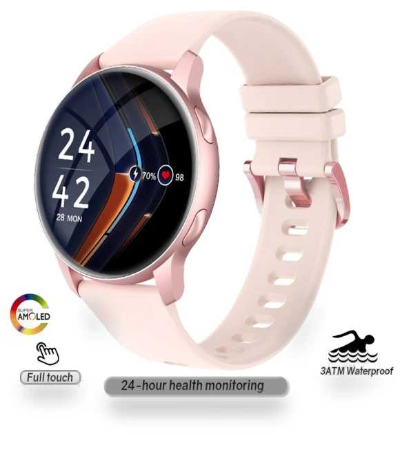 Waterproof Smartwatch with Always-On AMOLED Display — Smartwatches, Tiktop2