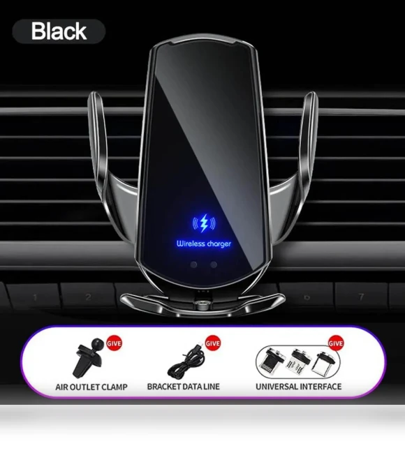 Wireless Car Charger with Automatic Clamp — Chargers, Fast charging